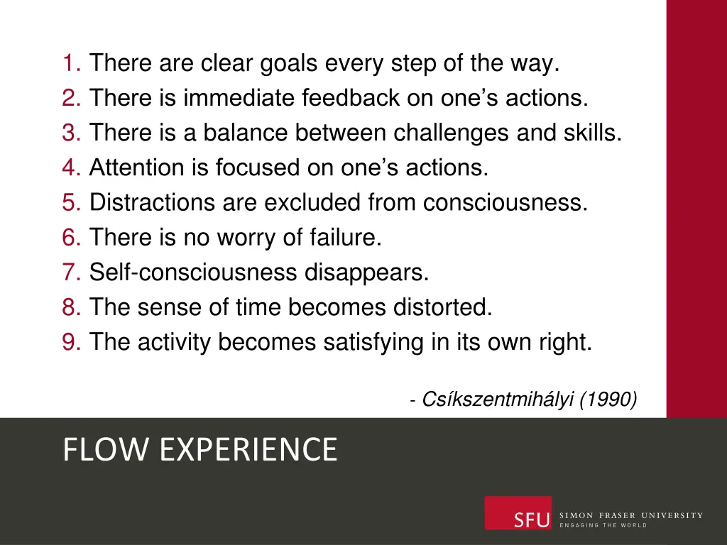 1 there are clear goals every step