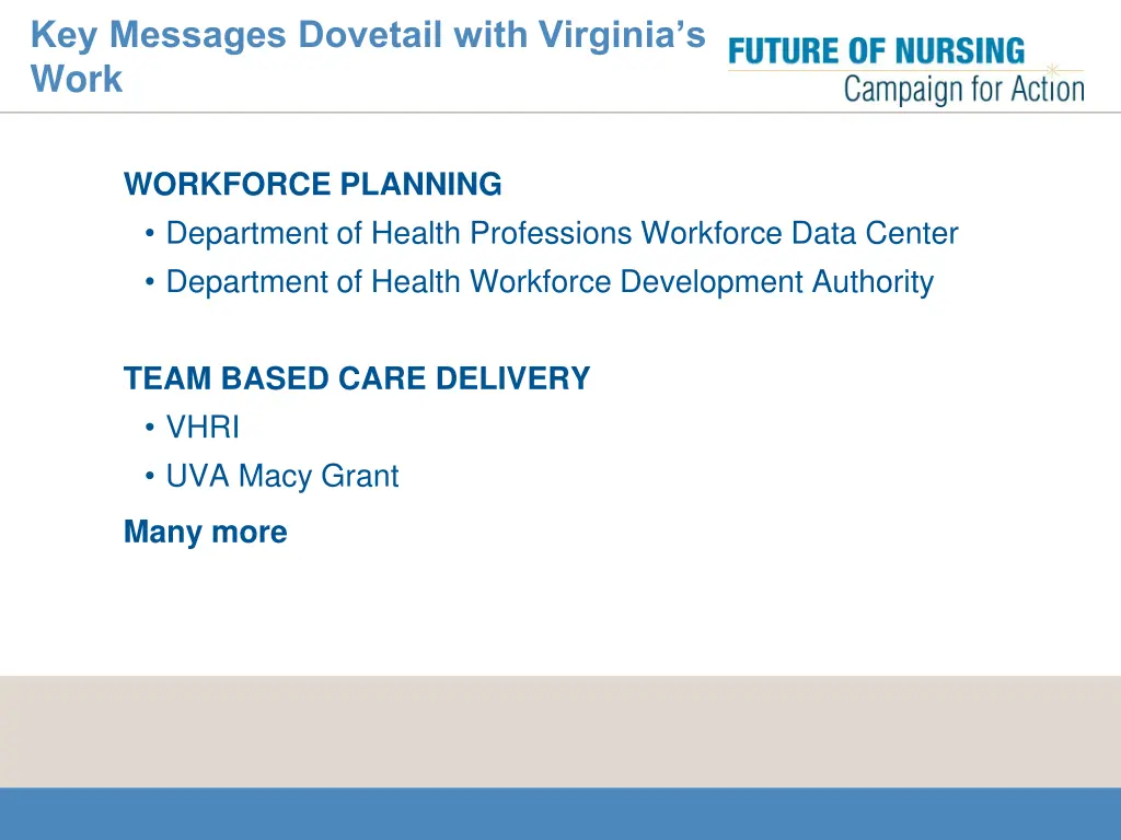 key messages dovetail with virginia s work 1