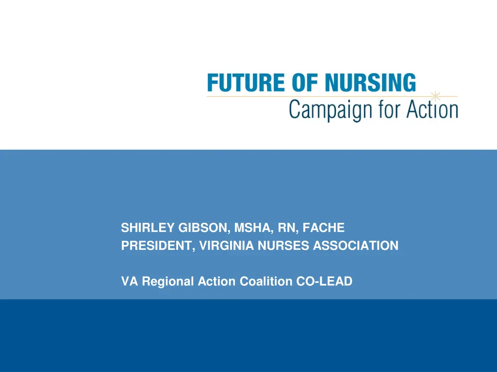 shirley gibson msha rn fache president virginia