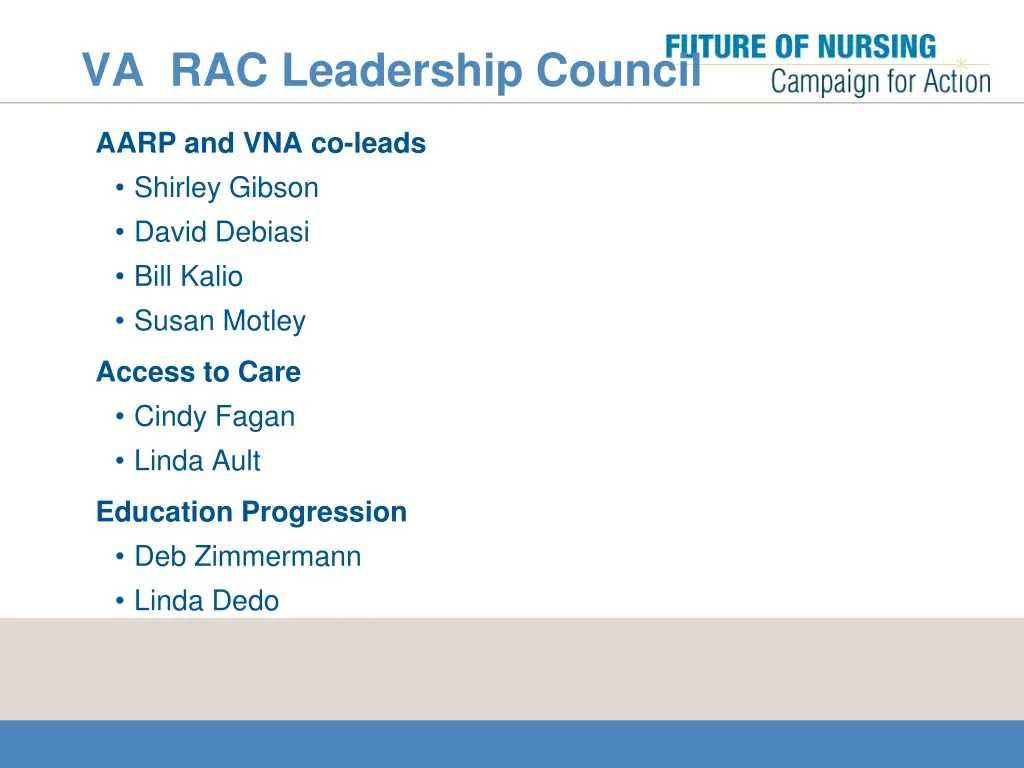 va rac leadership council