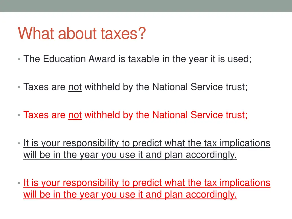 what about taxes