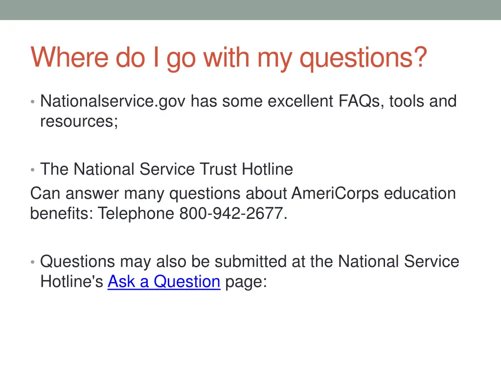 where do i go with my questions