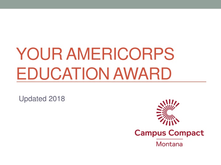 your americorps education award
