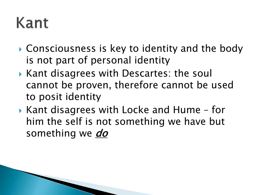 consciousness is key to identity and the body
