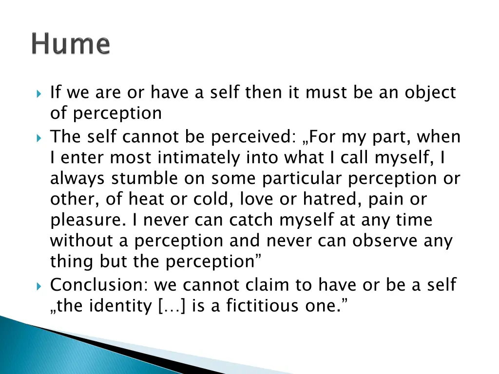 if we are or have a self then it must