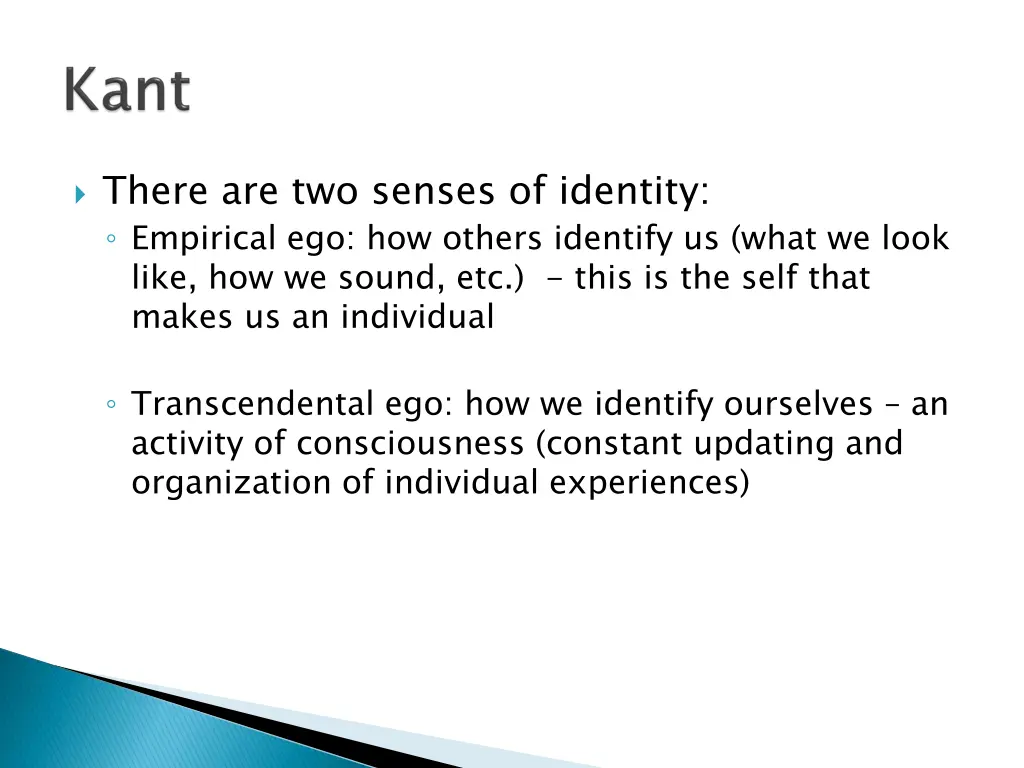 there are two senses of identity empirical