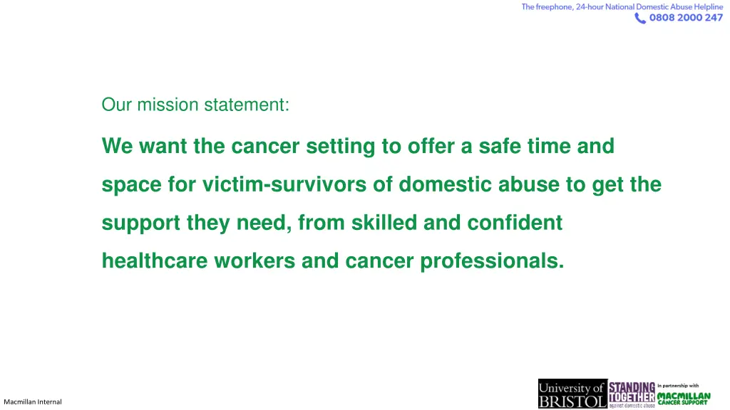 our mission statement