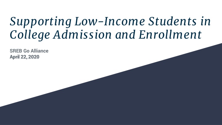 supporting low income students in college