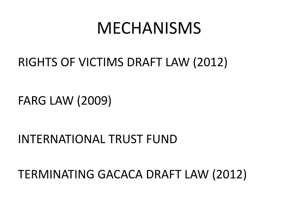 mechanisms