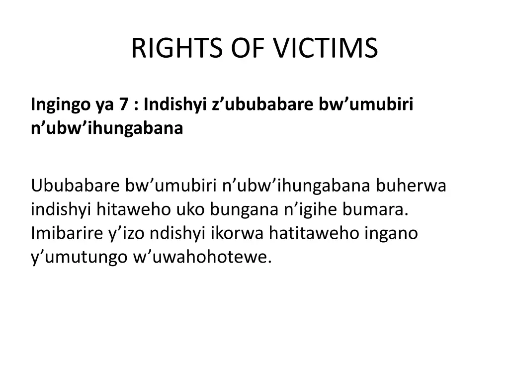 rights of victims 2