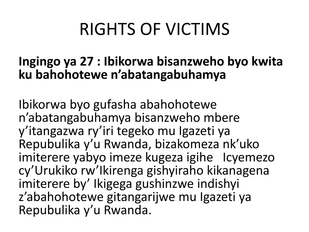 rights of victims 7