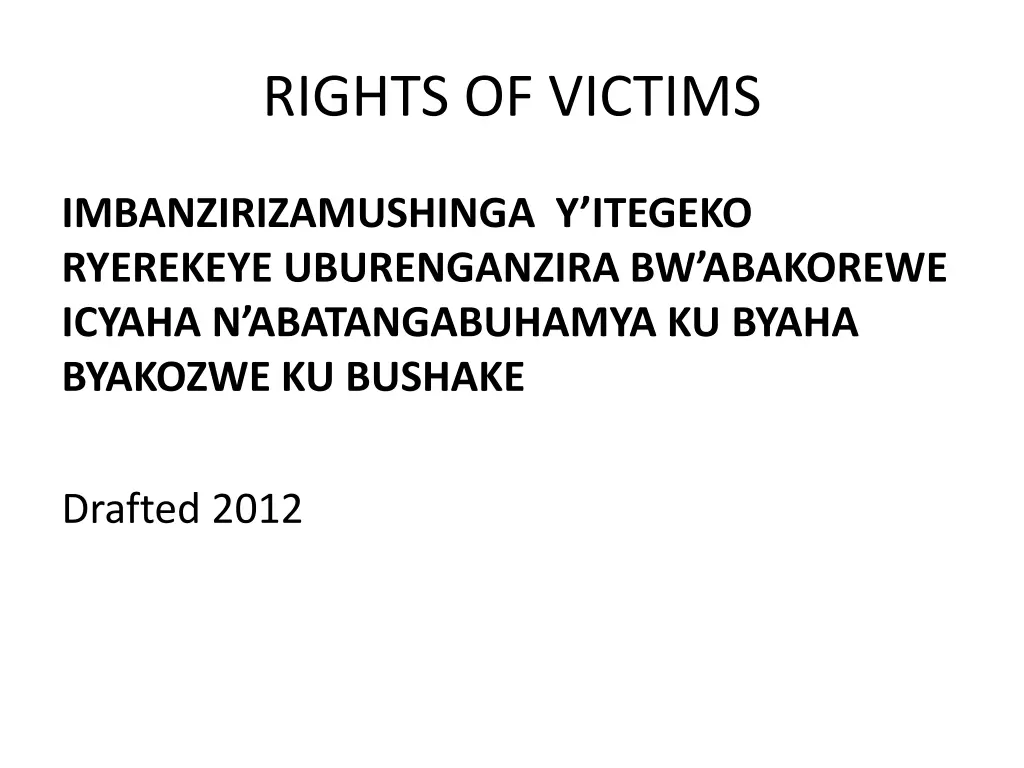 rights of victims