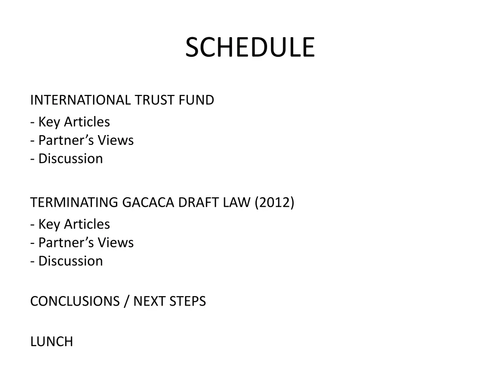 schedule 1