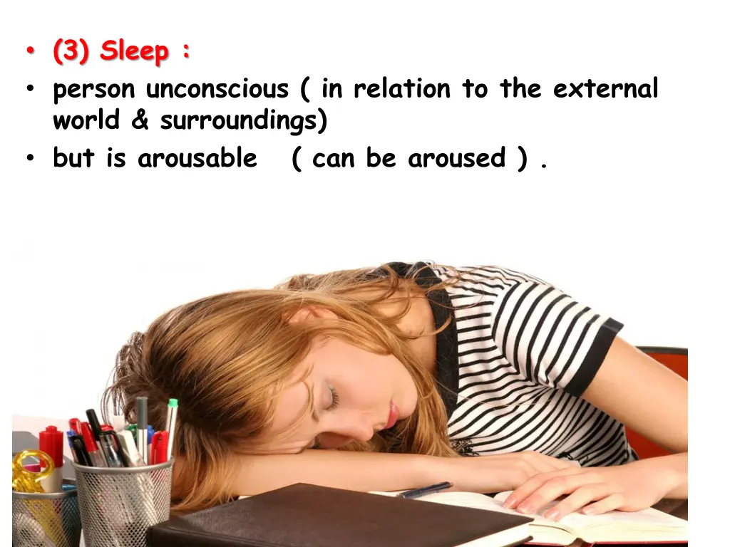 3 sleep person unconscious in relation