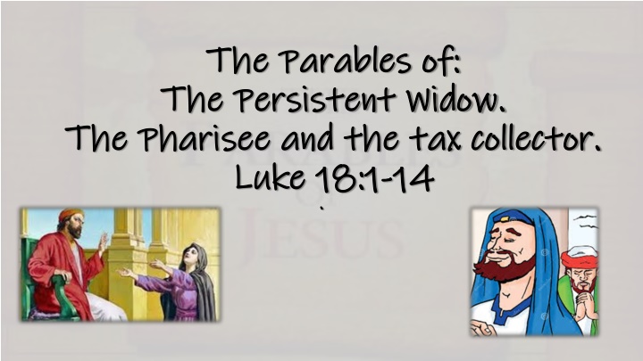 the parables of the parables of the persistent