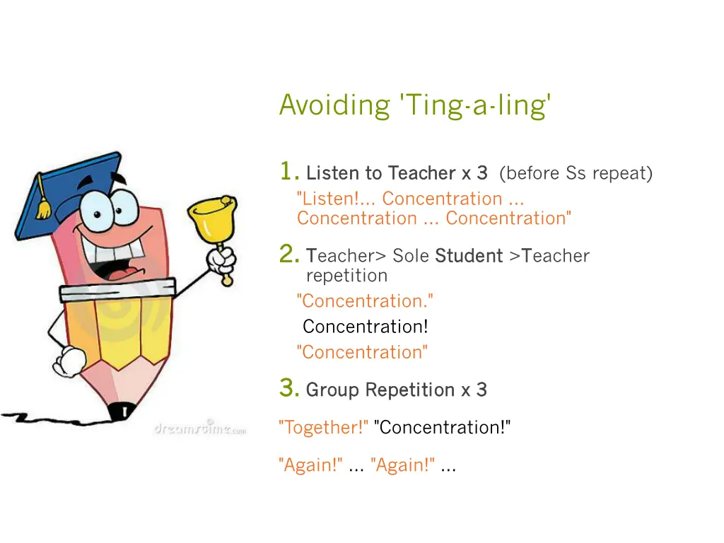 avoiding ting a ling