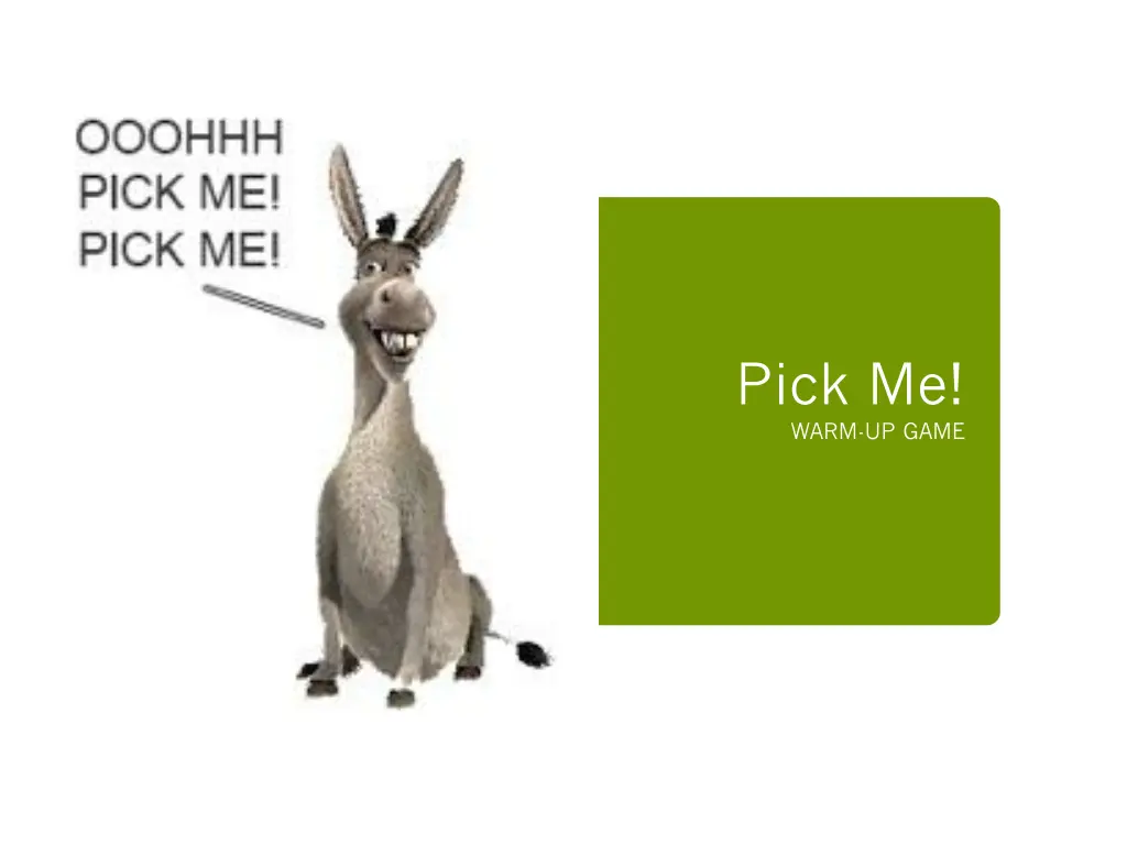 pick me warm up game
