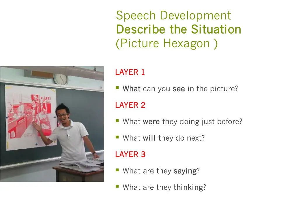 speech development describe describe