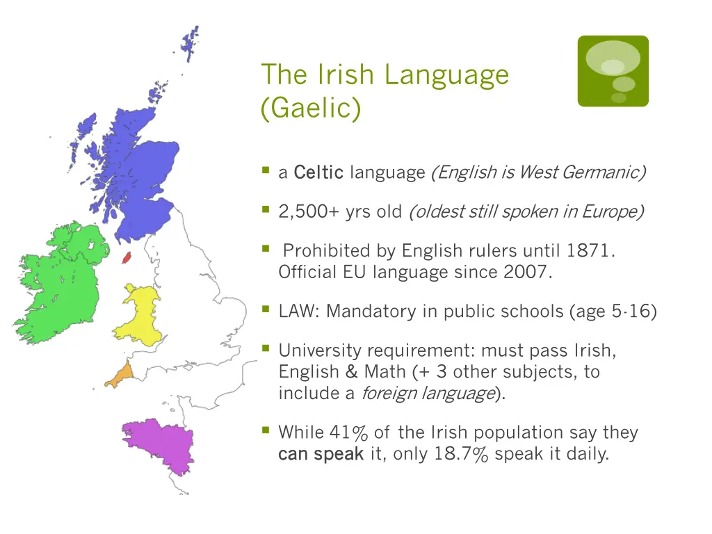 the irish language gaelic