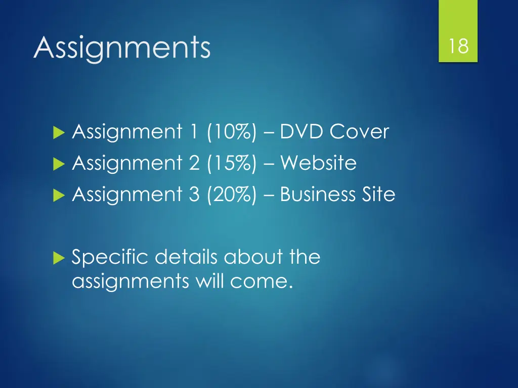 assignments