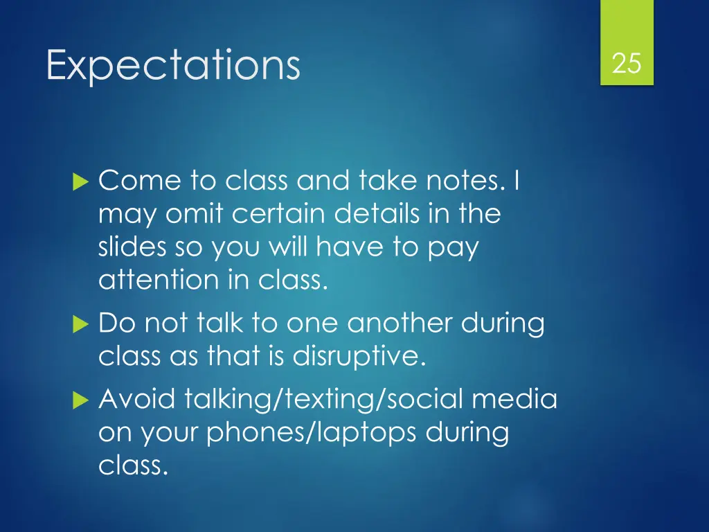 expectations