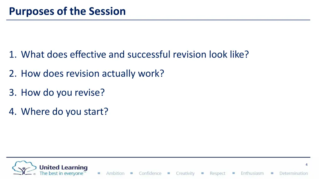 purposes of the session