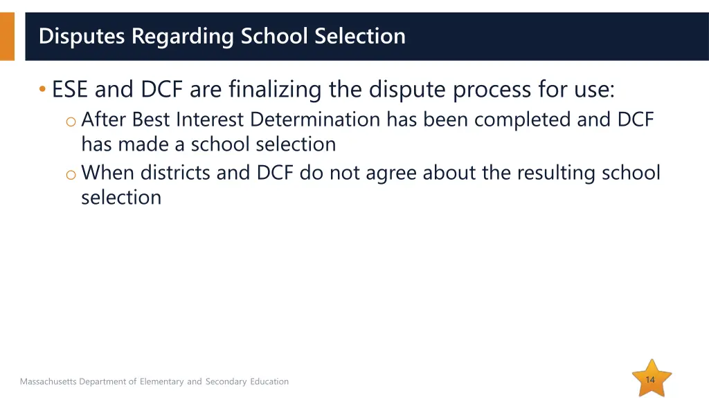disputes regarding school selection
