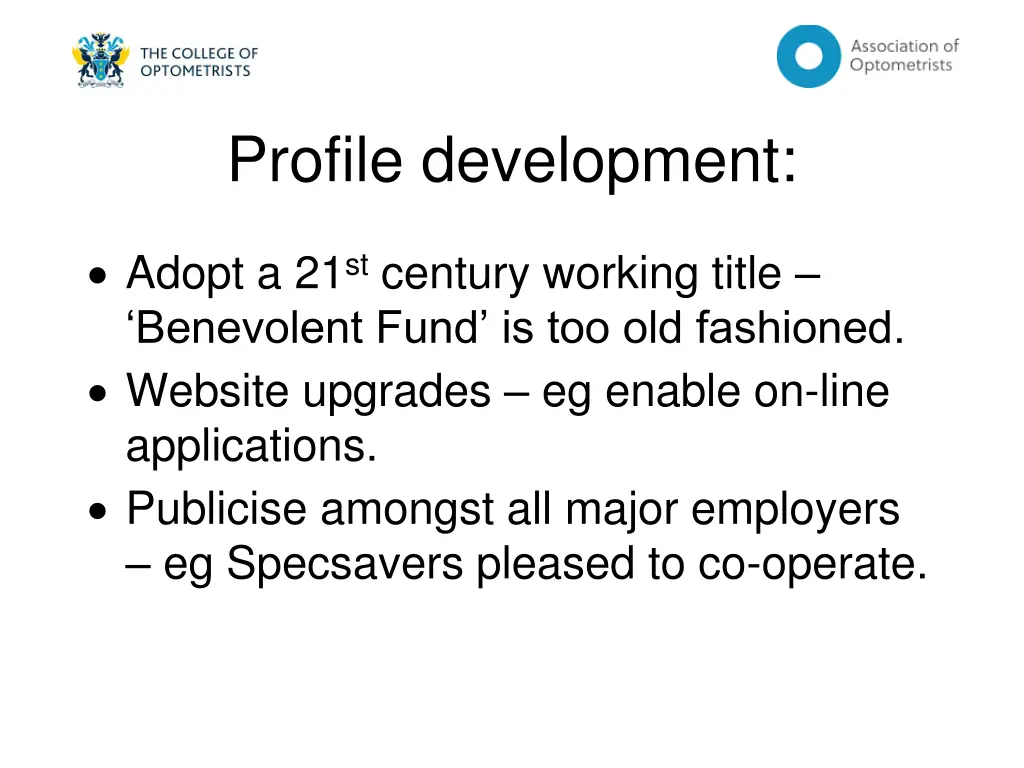 profile development