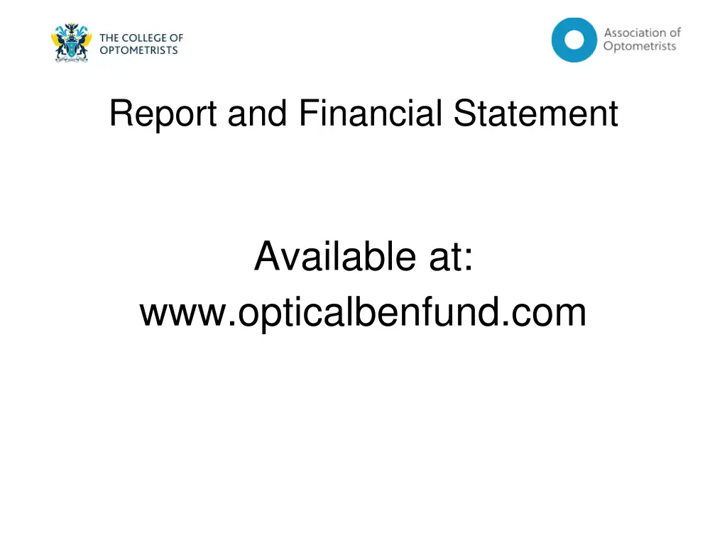 report and financial statement