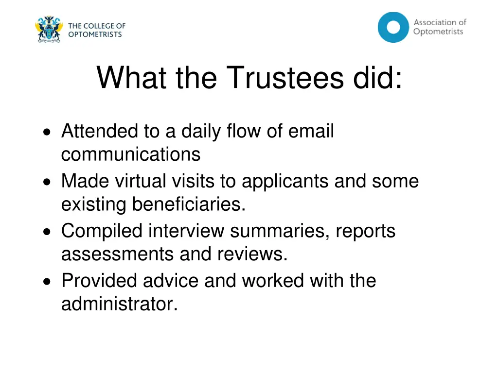 what the trustees did