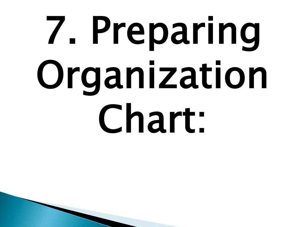 7 preparing organization chart