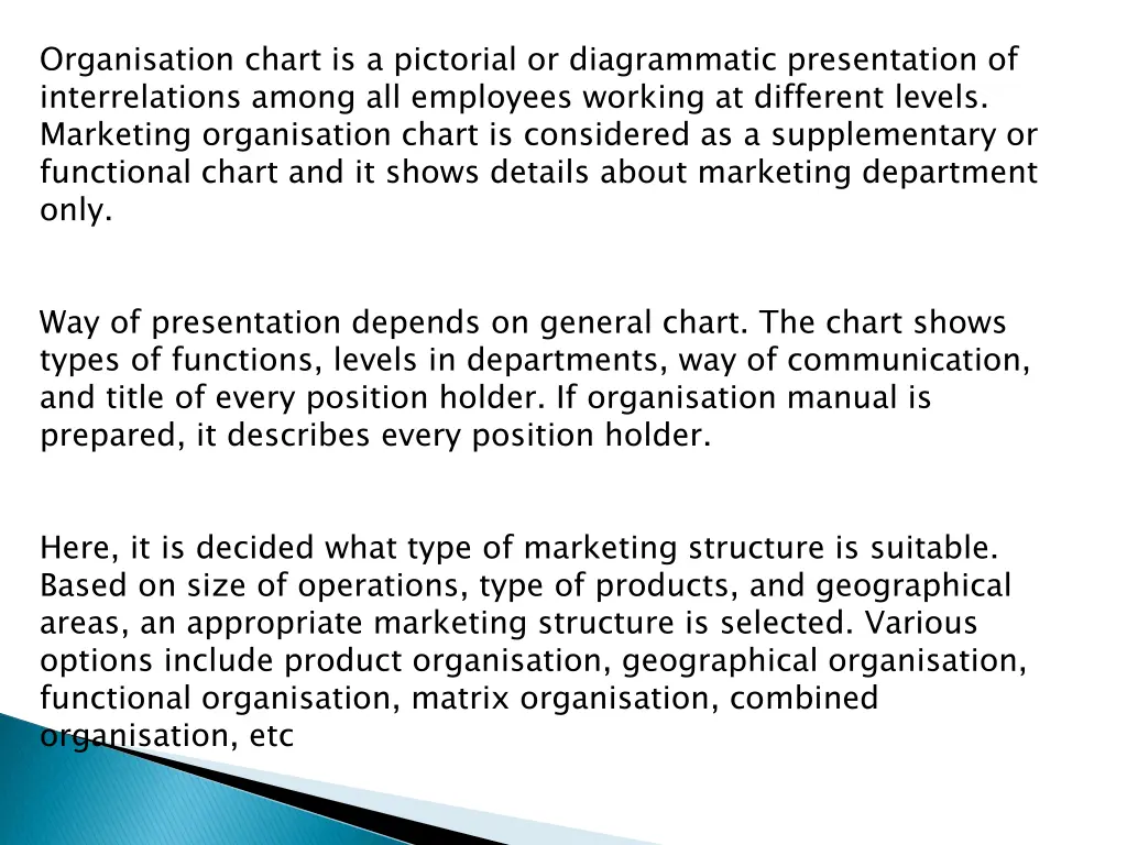 organisation chart is a pictorial or diagrammatic