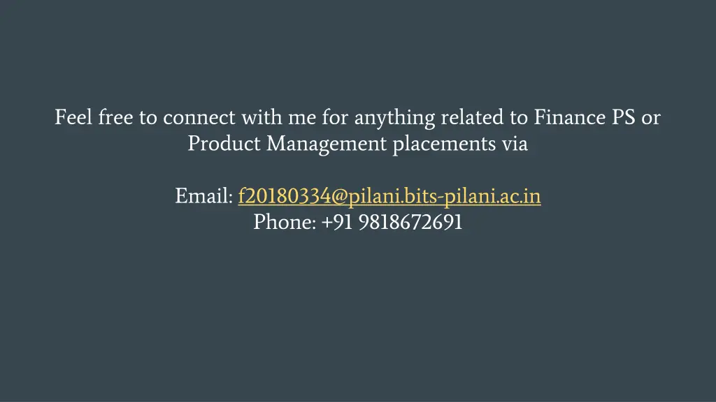 feel free to connect with me for anything related