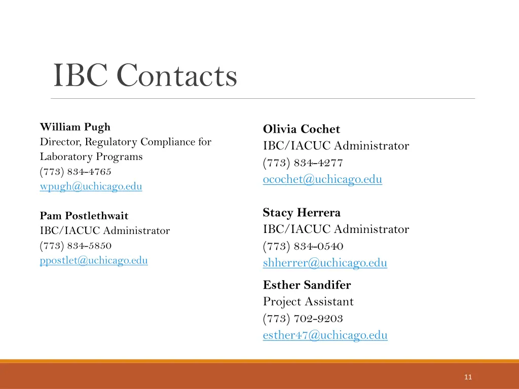 ibc contacts