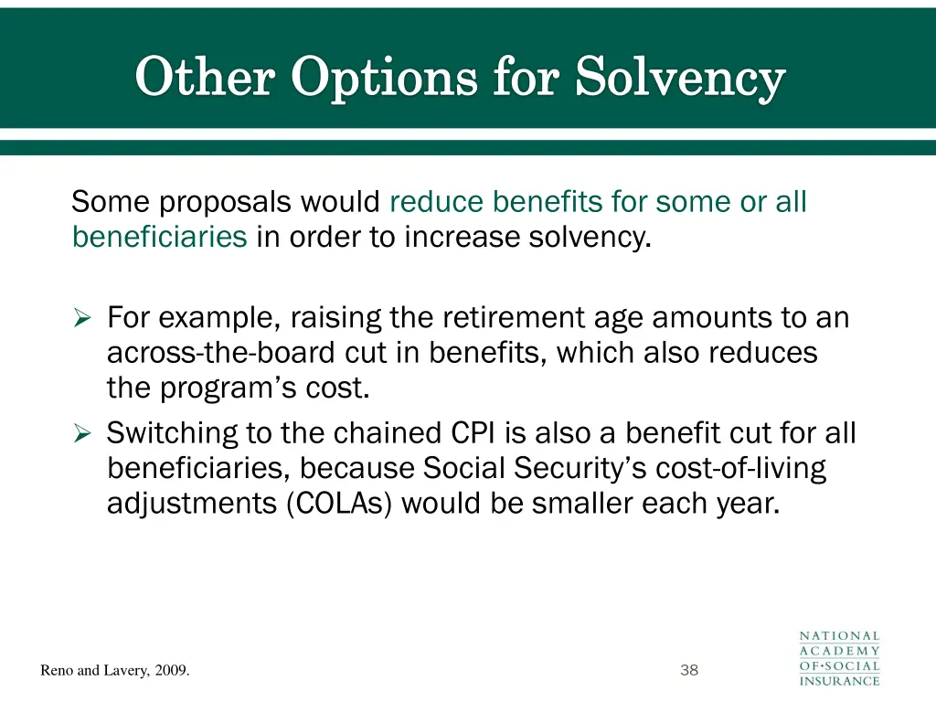 other options for solvency