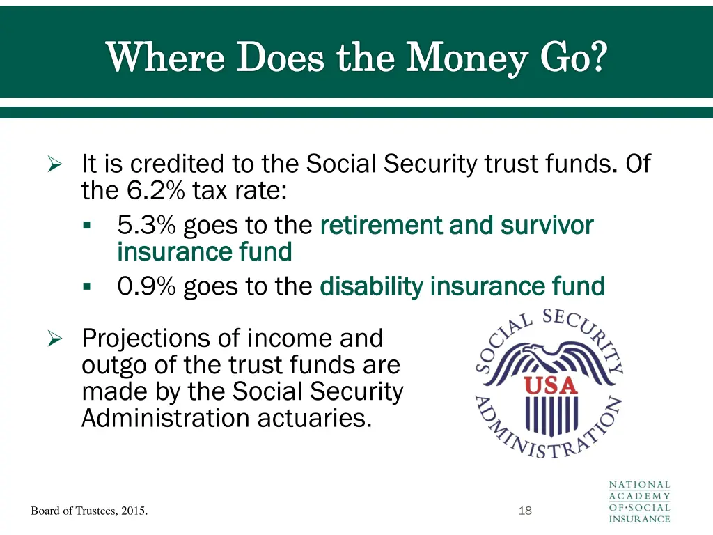 where does the money go