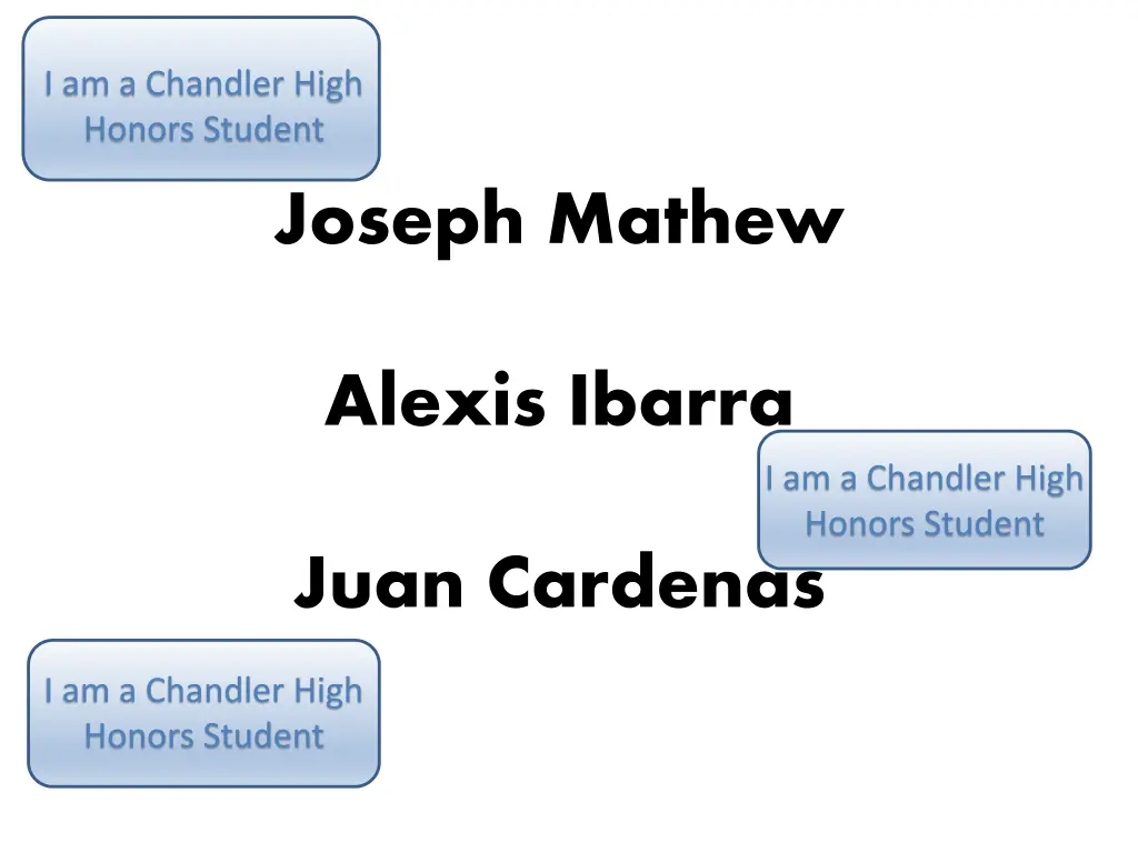 i am a chandler high honors student 3