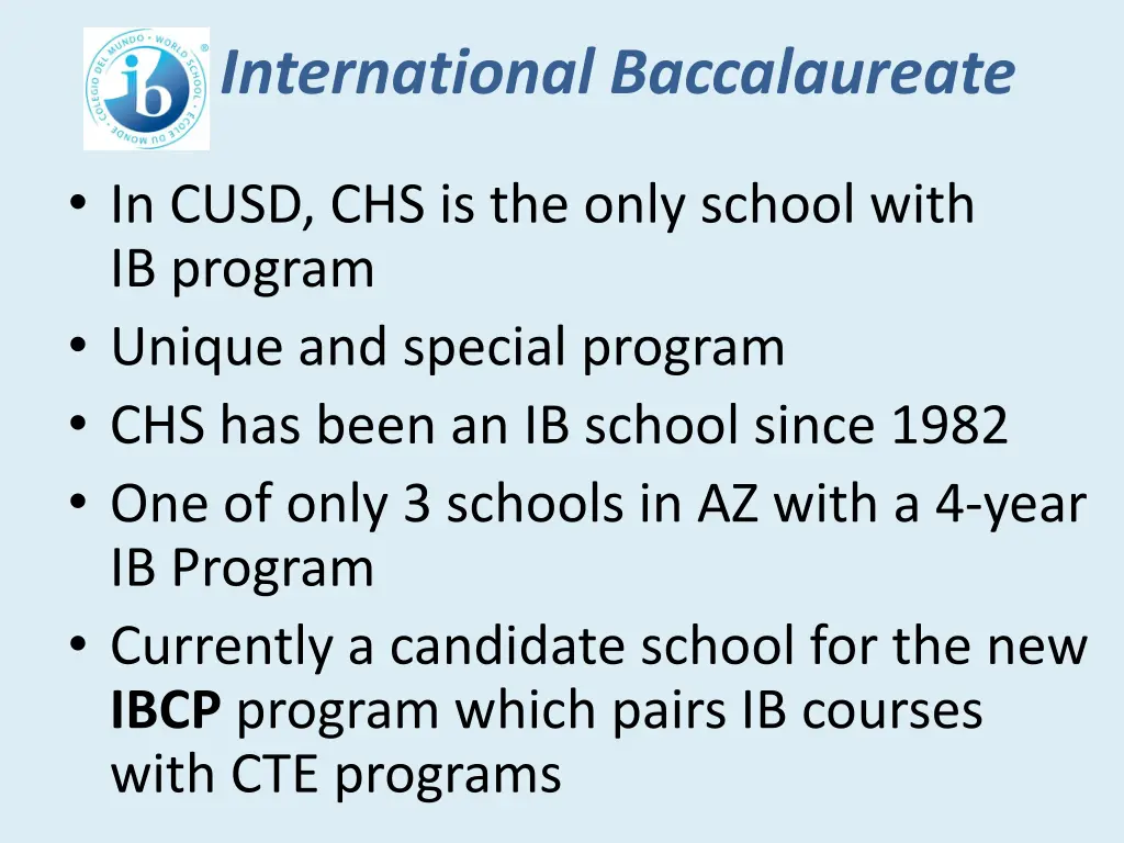 international baccalaureate 1