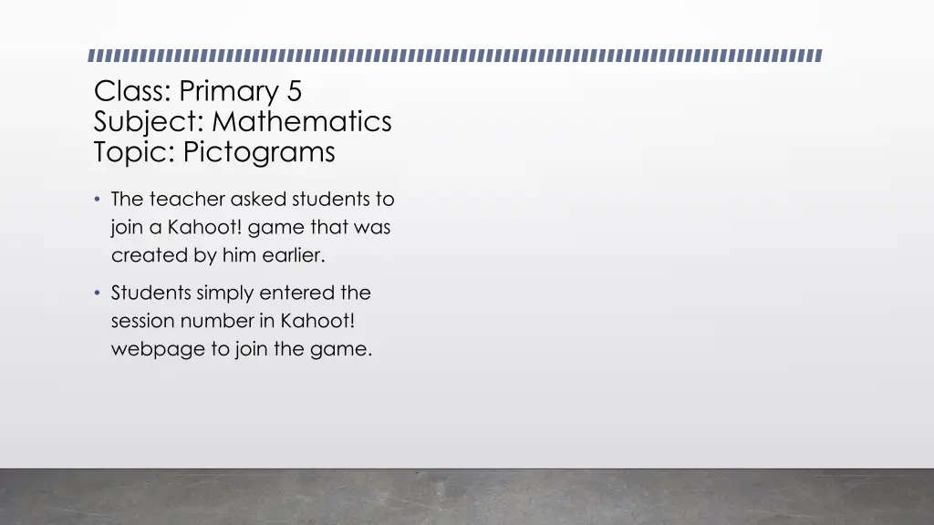class primary 5 subject mathematics topic
