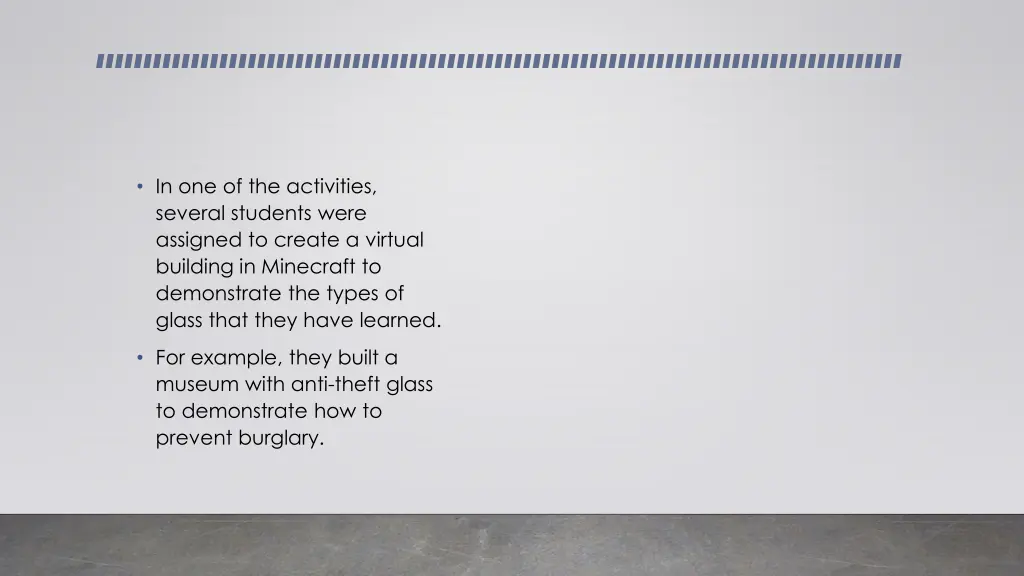 in one of the activities several students were