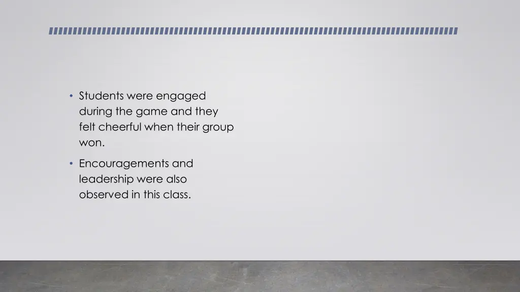 students were engaged during the game and they