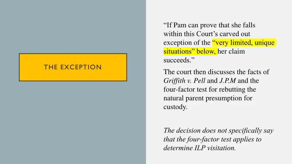 if pam can prove that she falls within this court
