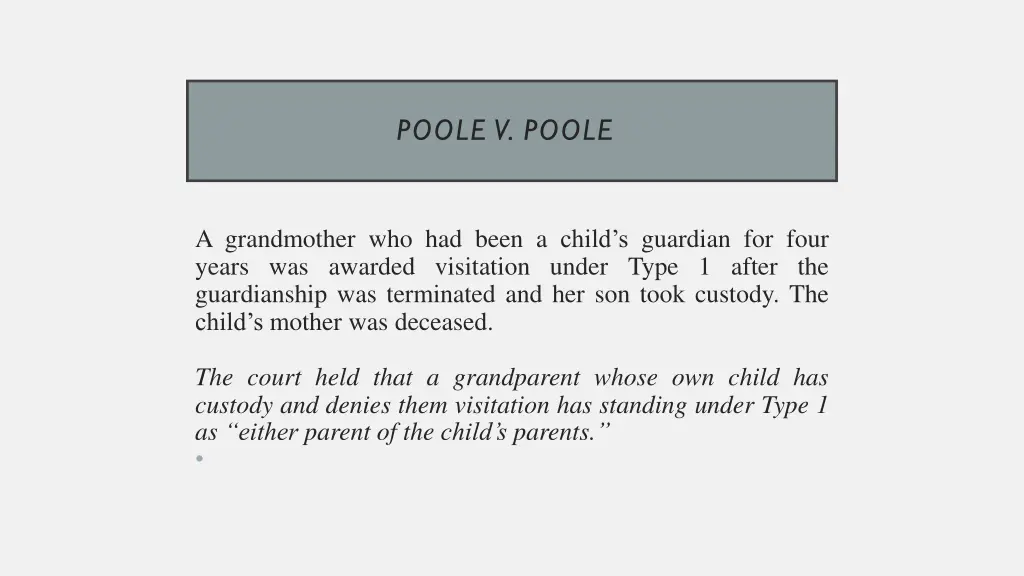 poole v poole