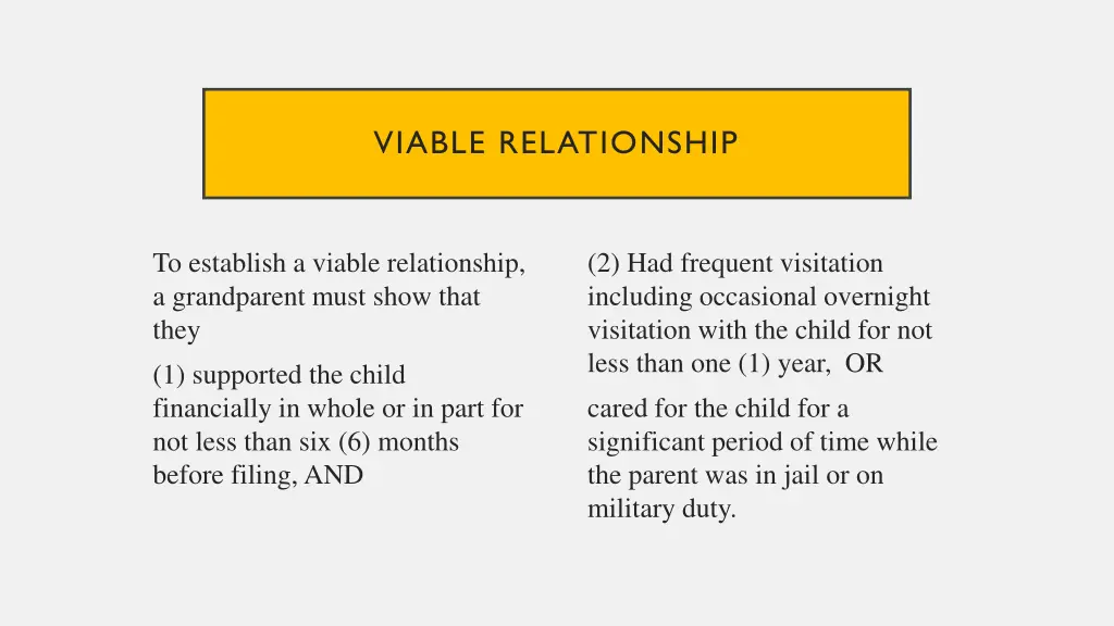 viable relationship