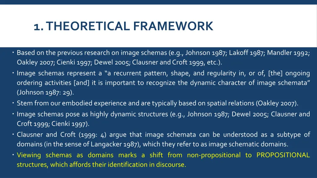 1 theoretical framework