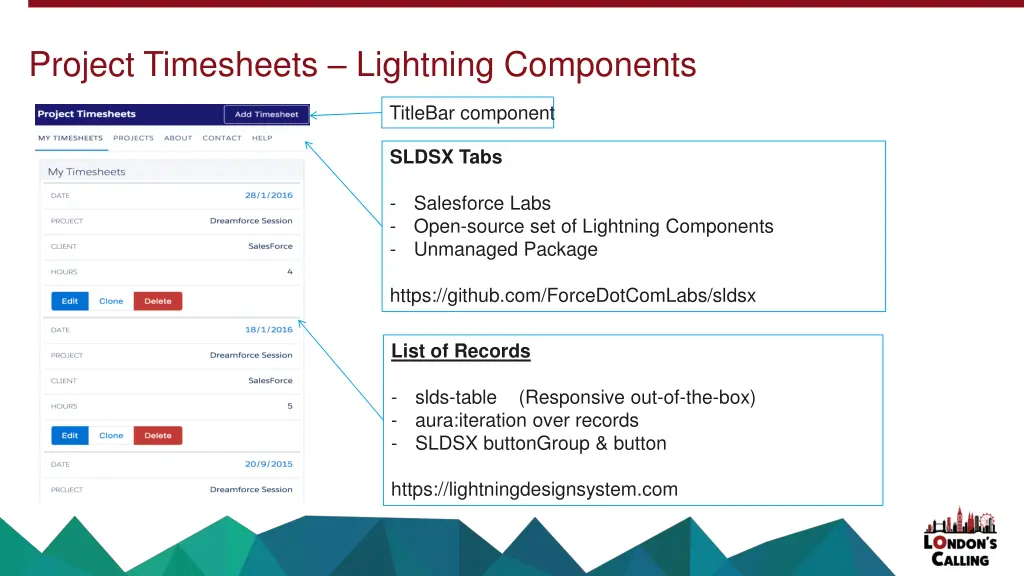 project timesheets lightning components 1