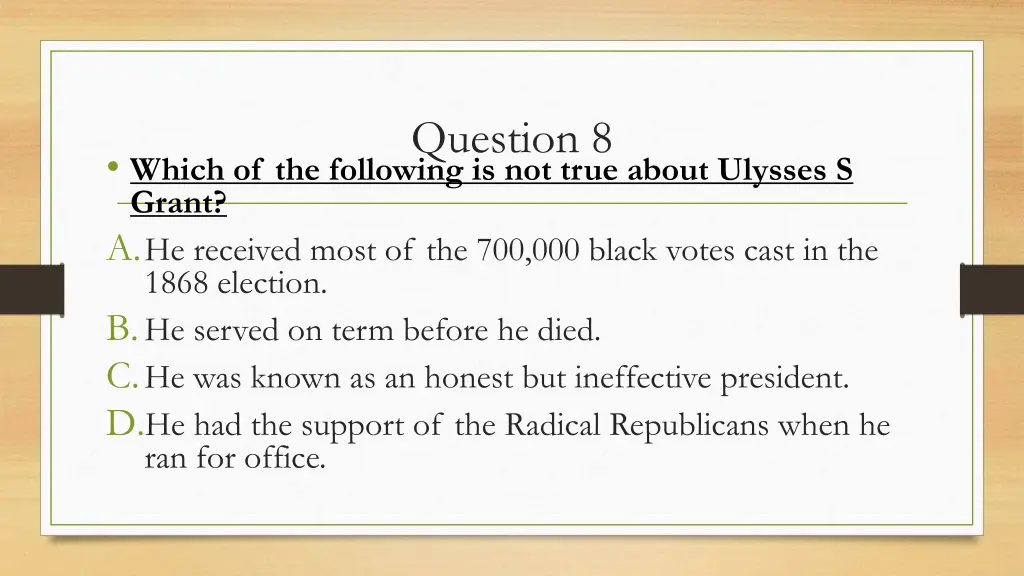question 8