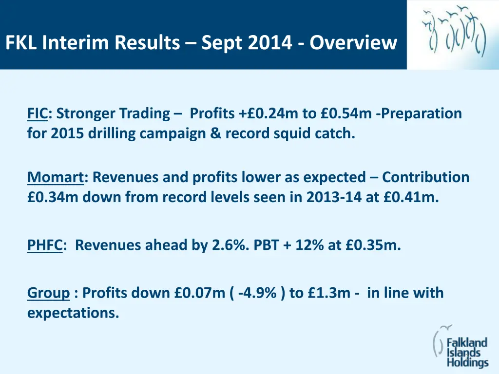 fkl interim results sept 2014 overview