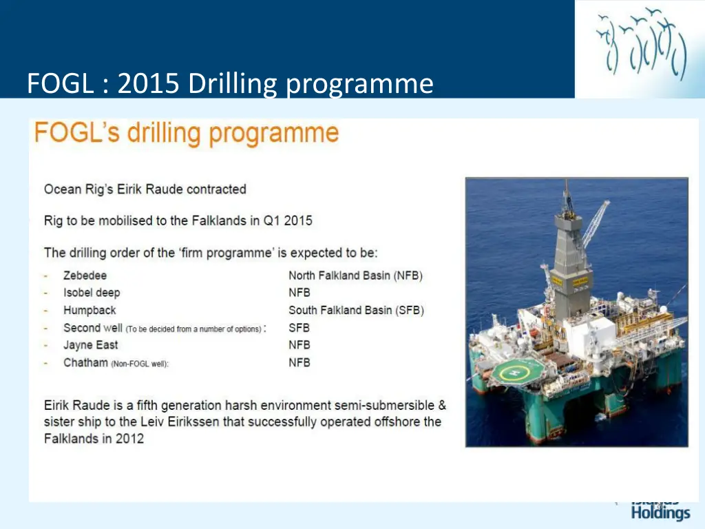 fo fogl 2015 drilling programme