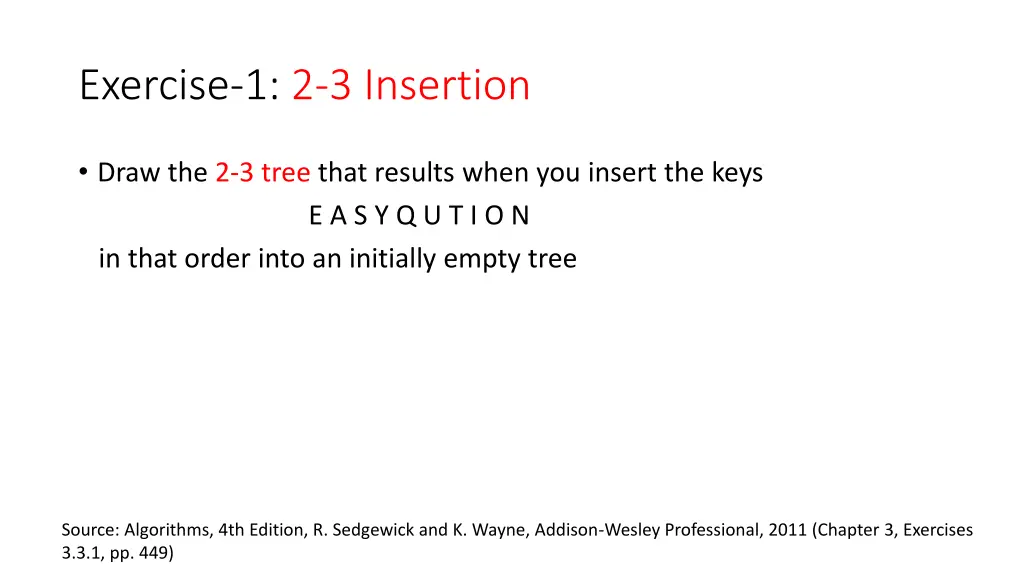 exercise 1 2 3 insertion